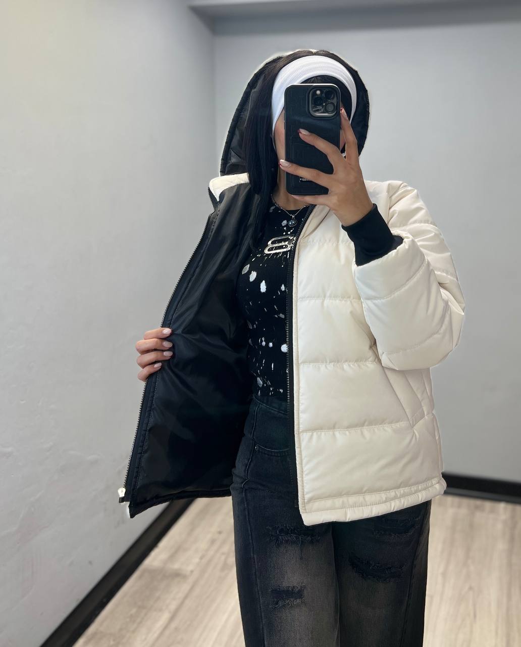 کاپشن کلاه دار